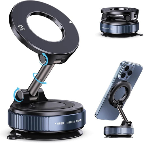 MimiMarket Upgraded 360° Vacuum Magnetic Phone Holders for Car