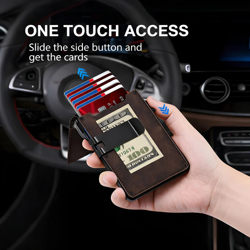 The Ultimate Smart Pop-Up Wallet: Slim, Secure, & RFID Protected