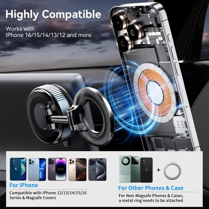 MimiMarket Upgraded 360° Vacuum Magnetic Phone Holders for Car