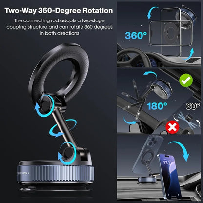 MimiMarket Upgraded 360° Vacuum Magnetic Phone Holders for Car