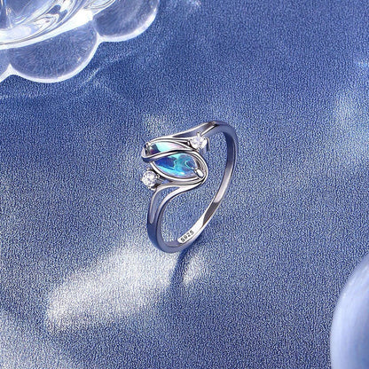 Mystical Rainbow Moonstone Ring