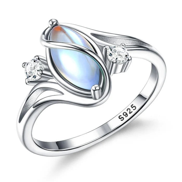 Mystical Rainbow Moonstone Ring