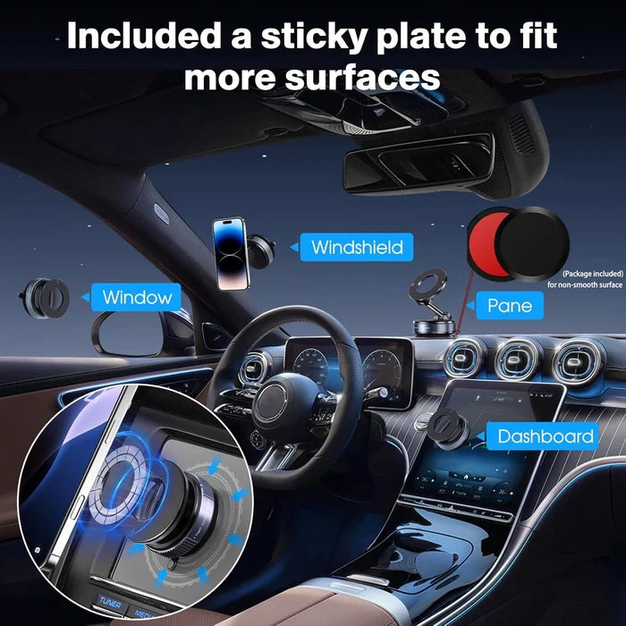 MimiMarket Upgraded 360° Vacuum Magnetic Phone Holders for Car